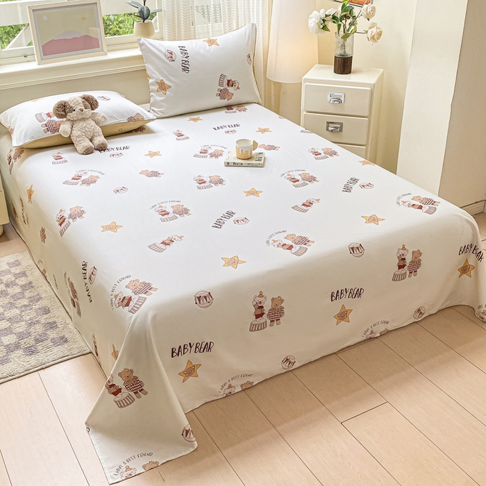 91家纺网 家纺一手货源 找家纺 黑马家居 2025新款全棉纯棉印花单床单床单单件 马戏团