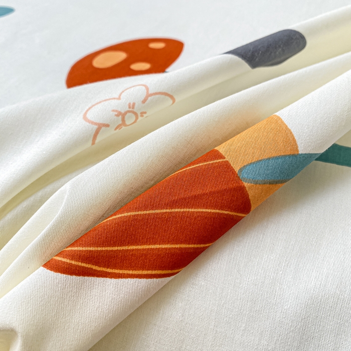 91家纺网 家纺一手货源 找家纺 黑马家居 2025新款全棉纯棉印花单床单床单单件 蘑菇