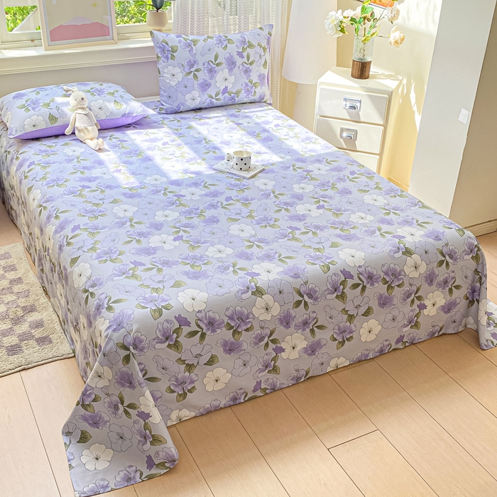 91家纺网 家纺一手货源 找家纺 黑马家居 2025新款全棉纯棉印花单床单床单单件 秋海棠