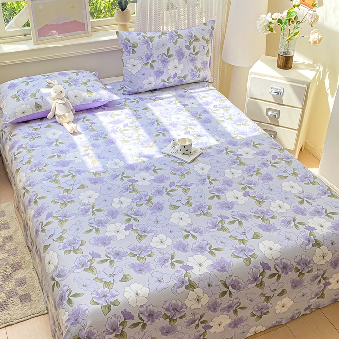 91家纺网 家纺一手货源 找家纺 黑马家居 2025新款全棉纯棉印花单床单床单单件 秋海棠