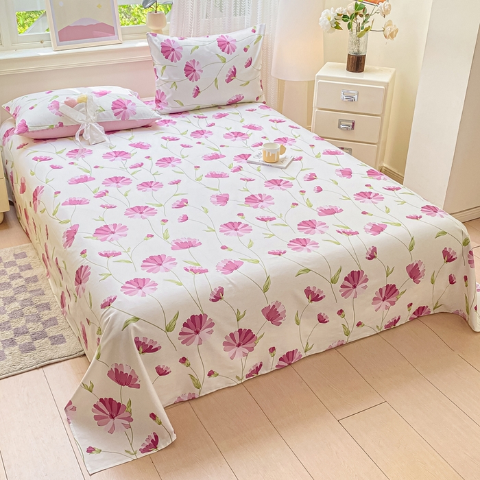 91家纺网 家纺一手货源 找家纺 黑马家居 2025新款全棉纯棉印花单床单床单单件 晚风轻漫