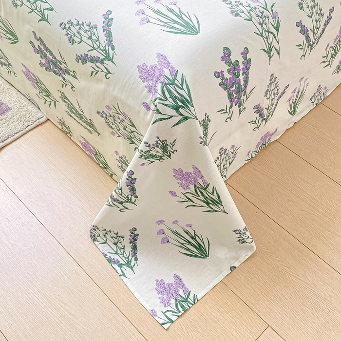 91家纺网 家纺一手货源 找家纺 黑马家居 2025新款全棉纯棉印花单床单床单单件 薰衣草