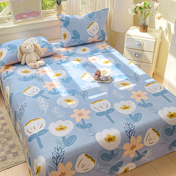 91家纺网 家纺一手货源 找家纺 黑马家居 2025新款全棉纯棉印花单床单床单单件 雅卉