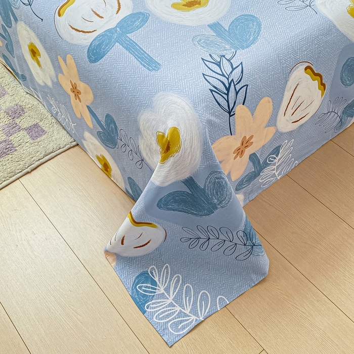 91家纺网 家纺一手货源 找家纺 黑马家居 2025新款全棉纯棉印花单床单床单单件 雅卉