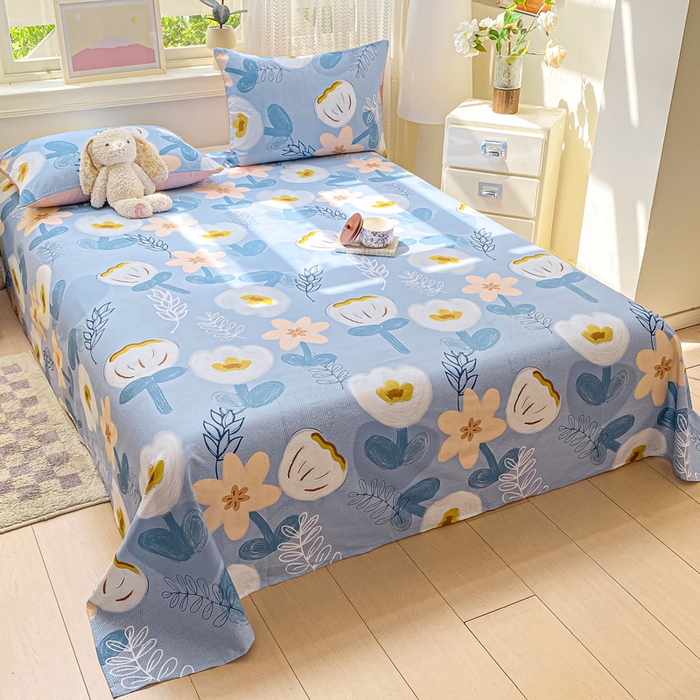 91家纺网 家纺一手货源 找家纺 黑马家居 2025新款全棉纯棉印花单床单床单单件 雅卉