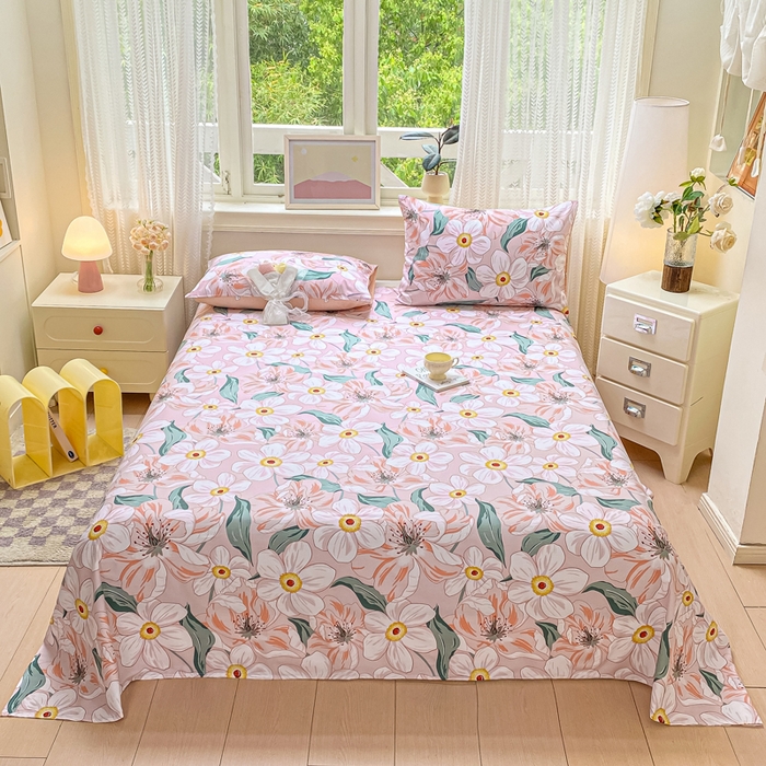 黑马家居 2025新款全棉纯棉印花单床单床单单件 嫣然花开