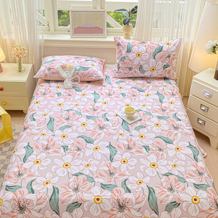 91家纺网 家纺一手货源 找家纺 黑马家居 2025新款全棉纯棉印花单床单床单单件 嫣然花开