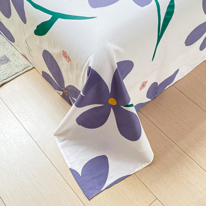 91家纺网 家纺一手货源 找家纺 黑马家居 2025新款全棉纯棉印花单床单床单单件 幽雅