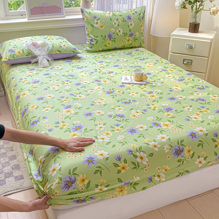 91家纺网 家纺一手货源 找家纺 （总）黑马家居 2025新款全棉纯棉印花单床笠床笠单件