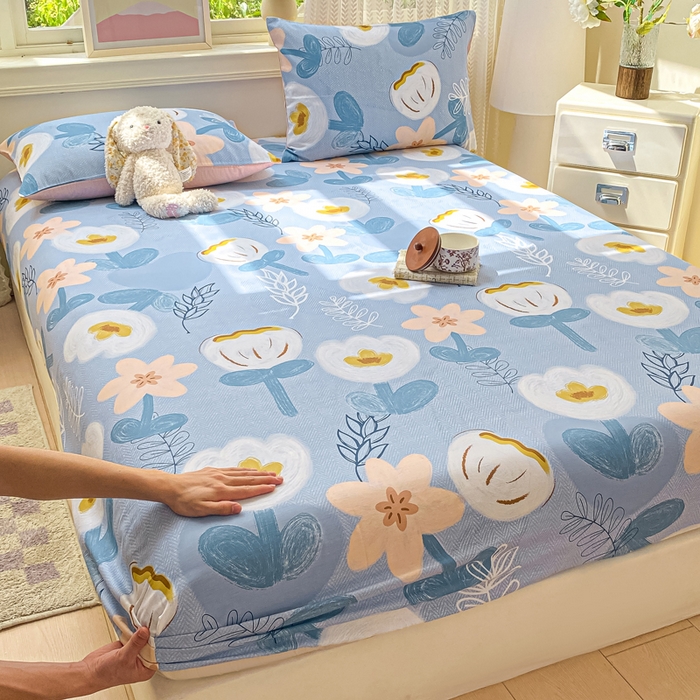 91家纺网 家纺一手货源 找家纺 （总）黑马家居 2025新款全棉纯棉印花单床笠床笠单件