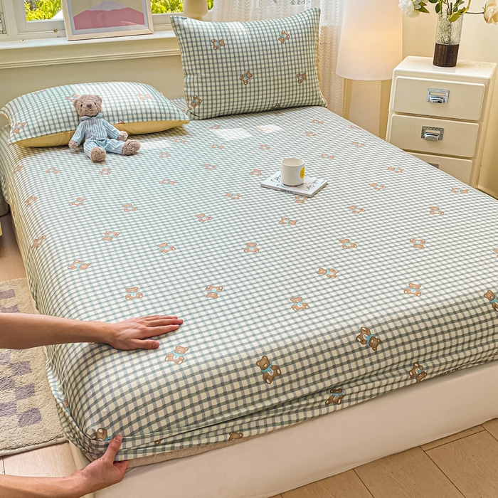 黑马家居 2025新款全棉纯棉印花单床笠床笠单件 格雷小熊