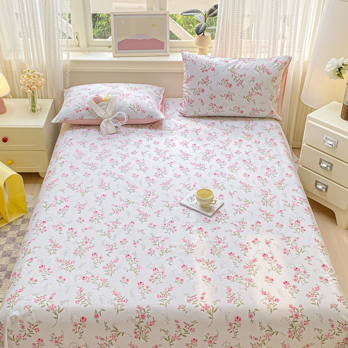 91家纺网 家纺一手货源 找家纺 黑马家居 2025新款全棉纯棉印花单床笠床笠单件 花穗