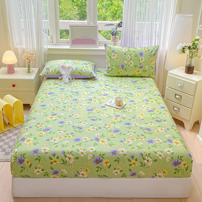 91家纺网 家纺一手货源 找家纺 黑马家居 2025新款全棉纯棉印花单床笠床笠单件 绿野仙踪