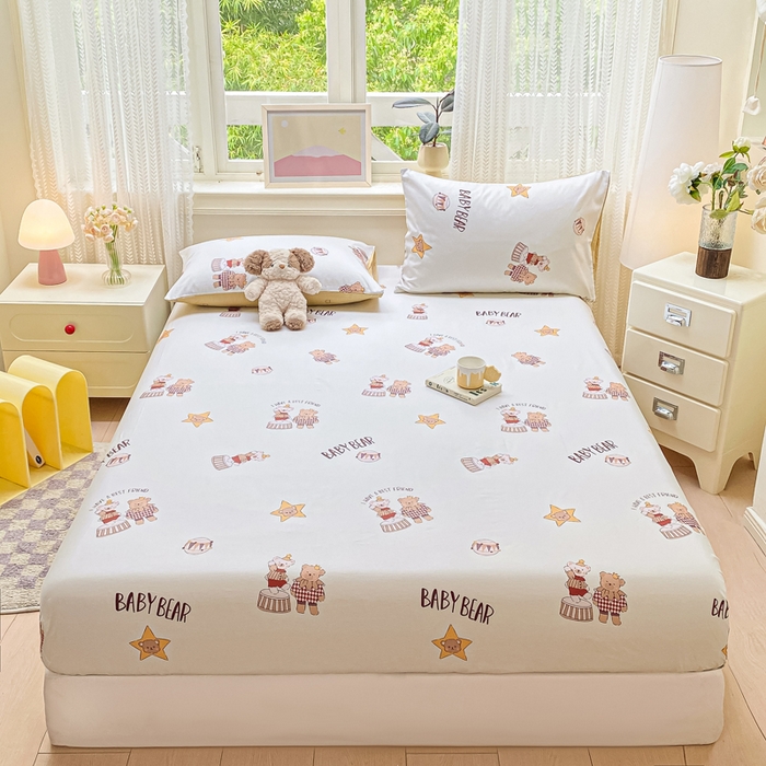 91家纺网 家纺一手货源 找家纺 黑马家居 2025新款全棉纯棉印花单床笠床笠单件 马戏团