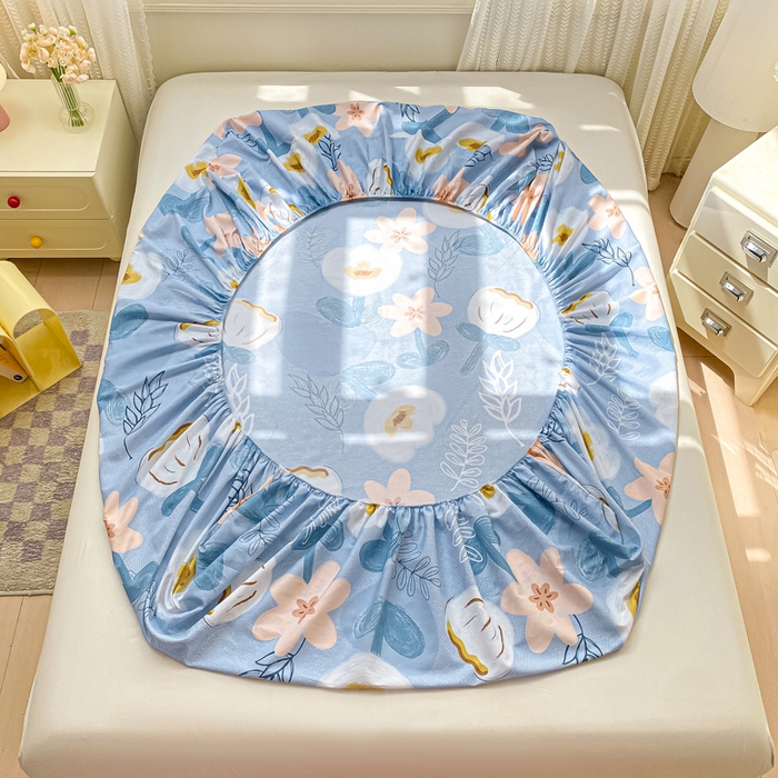 91家纺网 家纺一手货源 找家纺 黑马家居 2025新款全棉纯棉印花单床笠床笠单件 雅卉