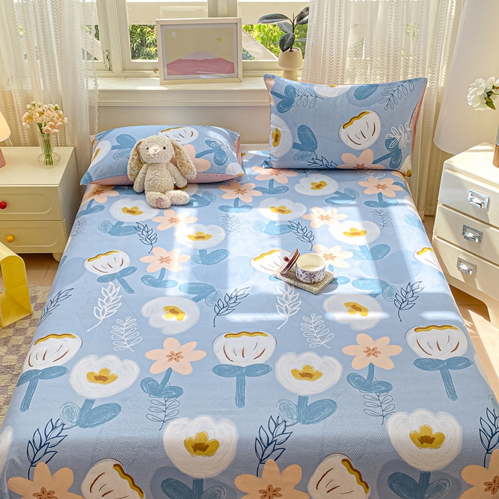 91家纺网 家纺一手货源 找家纺 黑马家居 2025新款全棉纯棉印花单床笠床笠单件 雅卉