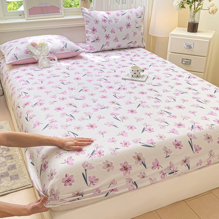 黑马家居 2025新款全棉纯棉印花单床笠床笠单件 悠兰