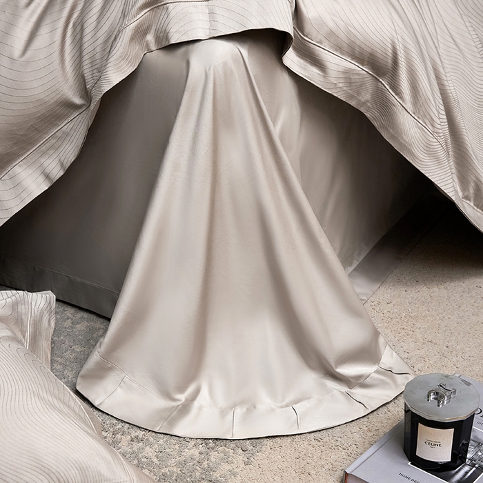 91家纺网 家纺一手货源 找家纺 （总）榻尚家居 2025新款长绒棉贡缎提花手工立体埋绳工艺四件套礼盒包装