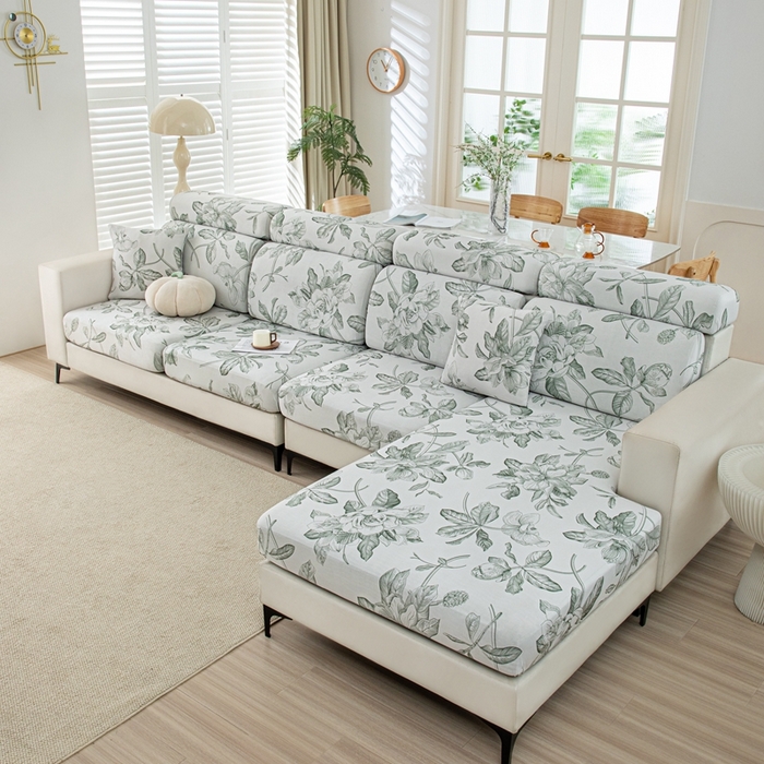 91家纺网 家纺一手货源 找家纺 沐沐2026新款冰丝印花沙发笠 清袅