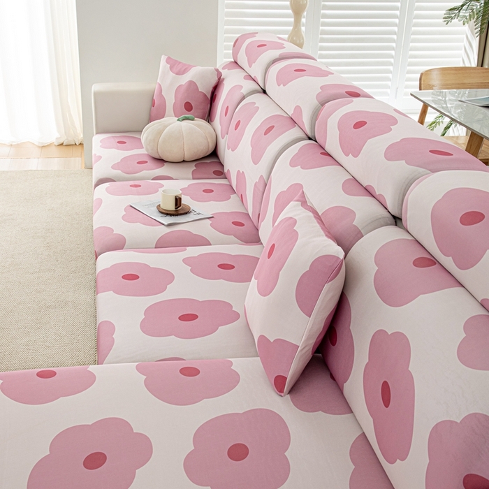 91家纺网 家纺一手货源 找家纺 沐沐2026新款冰丝印花沙发笠 玛奇朵