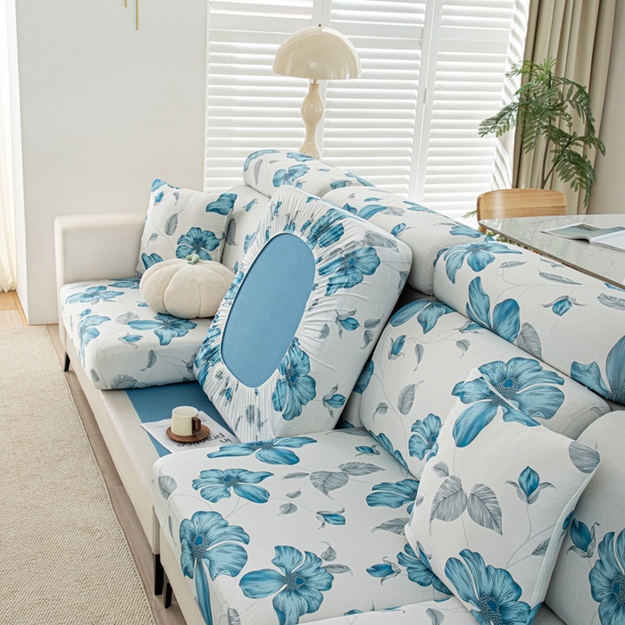 91家纺网 家纺一手货源 找家纺 沐沐2026新款冰丝印花沙发笠 花韵