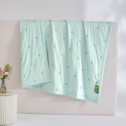 91家纺网 家纺一手货源 找家纺 （总）源舜家纺2025新款精绣系列水洗冰云丝绣花相思叶凉感夏被空调被