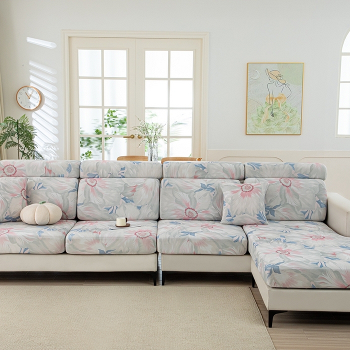 91家纺网 家纺一手货源 找家纺 沐沐2026新款冰丝印花沙发笠 花苑