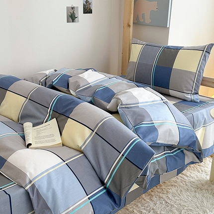 天之爱2025新款全棉13372学生宿舍上下铺三件套多件套 米洛蓝