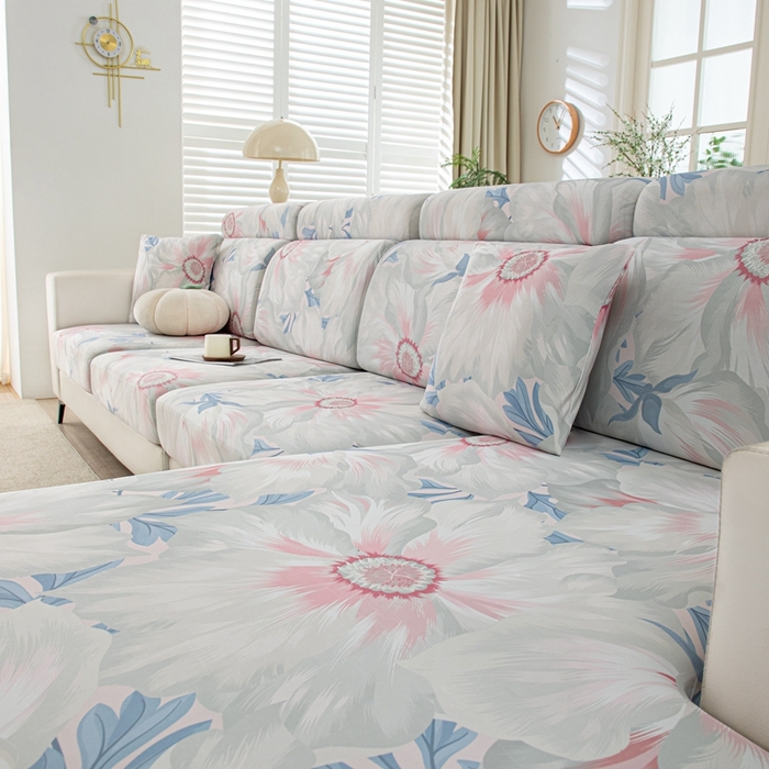 91家纺网 家纺一手货源 找家纺 沐沐2026新款冰丝印花沙发笠 花苑