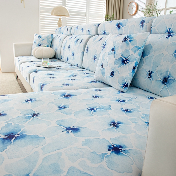 91家纺网 家纺一手货源 找家纺 沐沐2026新款冰丝印花沙发笠 花丛