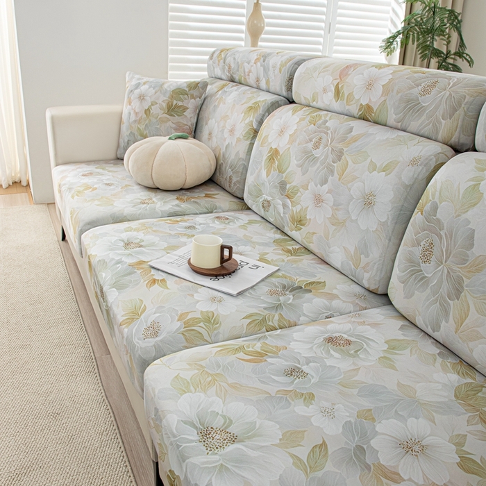 91家纺网 家纺一手货源 找家纺 沐沐2026新款冰丝印花沙发笠 花野