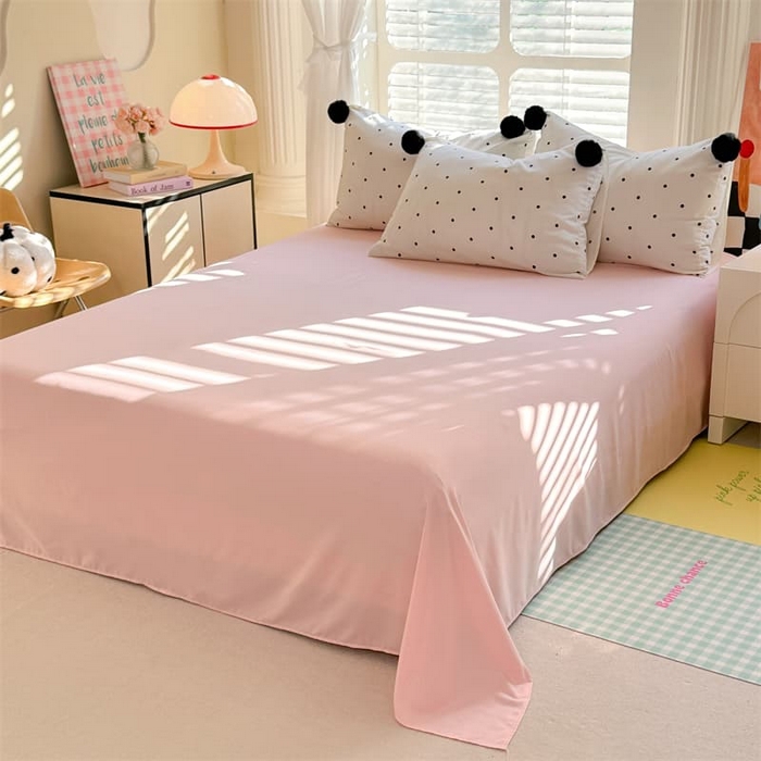 91家纺网 家纺一手货源 找家纺 （总）多品家纺 2025新款超柔水洗棉奶油系毛球款单被套