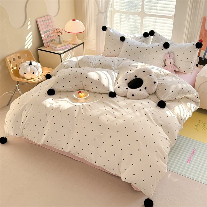 91家纺网 家纺一手货源 找家纺 （总）多品家纺 2025新款超柔水洗棉奶油系毛球款单被套