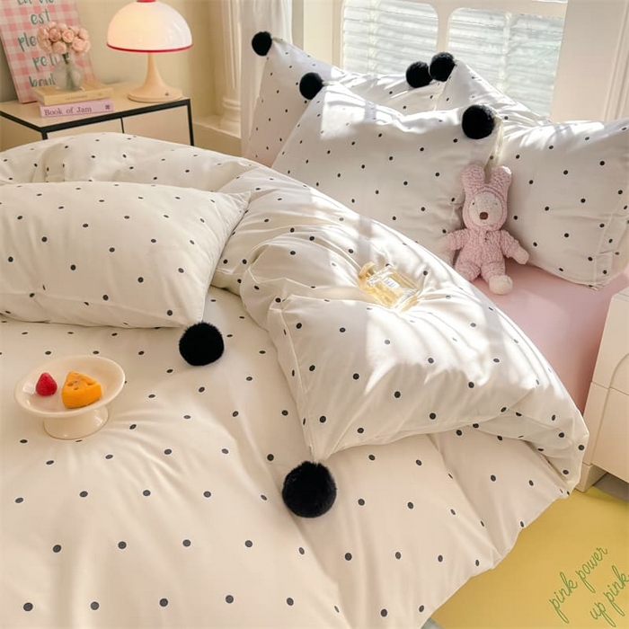 91家纺网 家纺一手货源 找家纺 （总）多品家纺 2025新款超柔水洗棉奶油系毛球款单被套