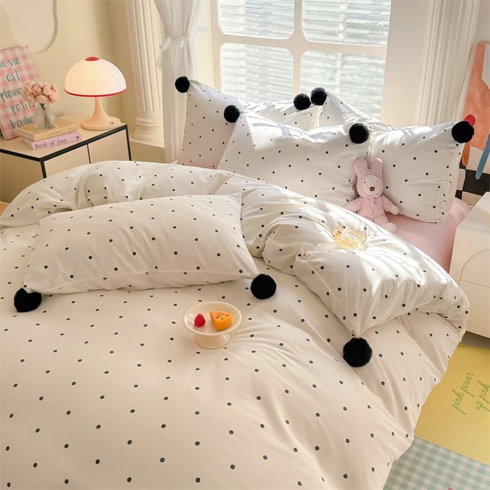 91家纺网 家纺一手货源 找家纺 （总）多品家纺 2025新款超柔水洗棉奶油系毛球款单被套