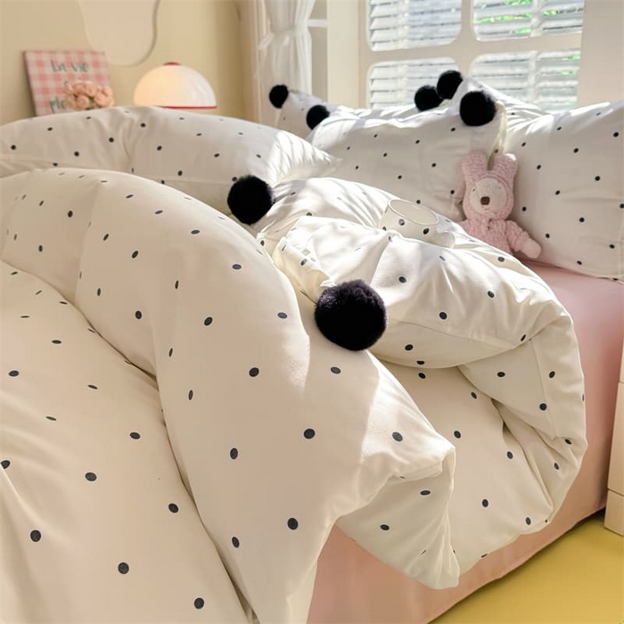 91家纺网 家纺一手货源 找家纺 （总）多品家纺 2025新款超柔水洗棉奶油系毛球款单被套