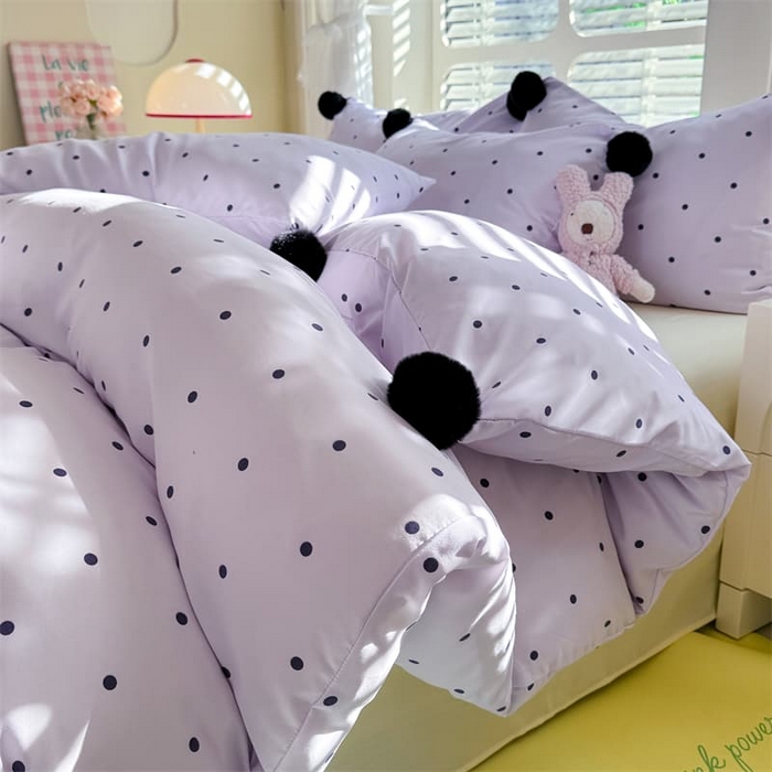 91家纺网 家纺一手货源 找家纺 （总）多品家纺 2025新款超柔水洗棉奶油系毛球款单被套