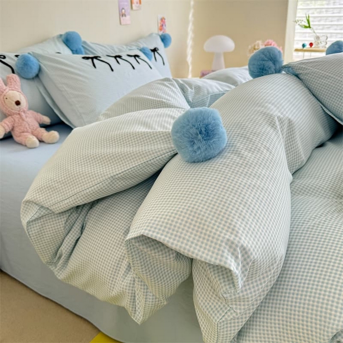 91家纺网 家纺一手货源 找家纺 （总）多品家纺 2025新款超柔水洗棉奶油系毛球款单被套