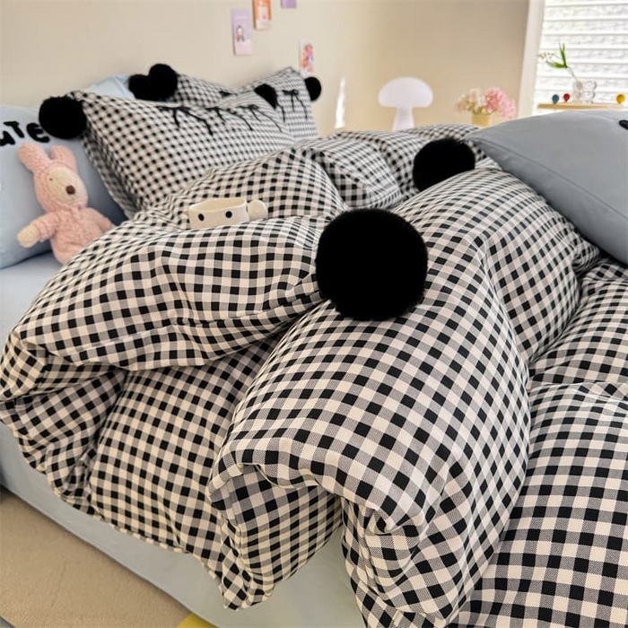 多品家纺 2025新款超柔水洗棉奶油系毛球款单被套 卿本佳人