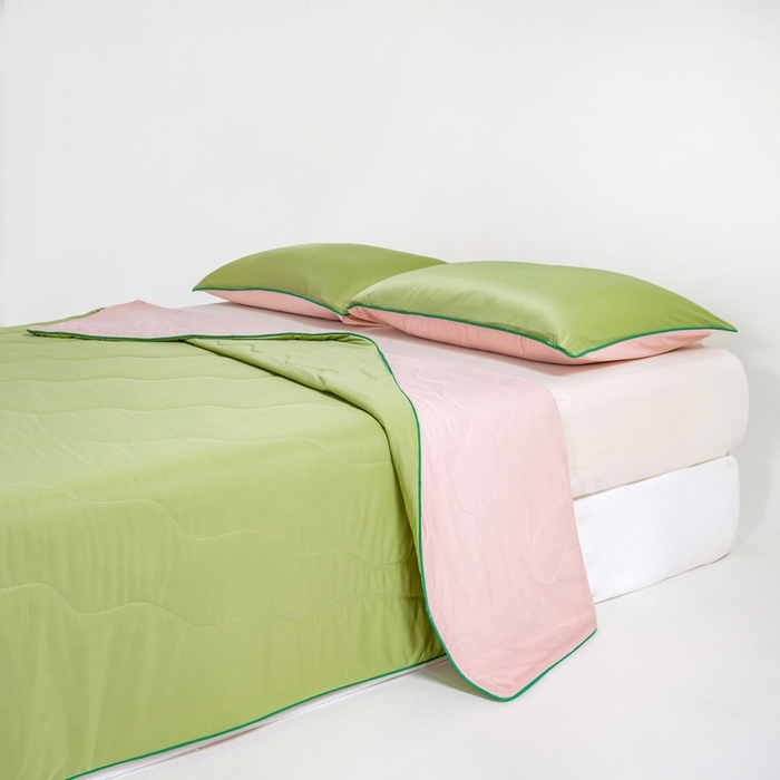 91家纺网 家纺一手货源 找家纺 （总）咏绒家纺工厂店 2025新款（礼盒装）A类氨纶凉感丝西瓜大豆空调被夏被