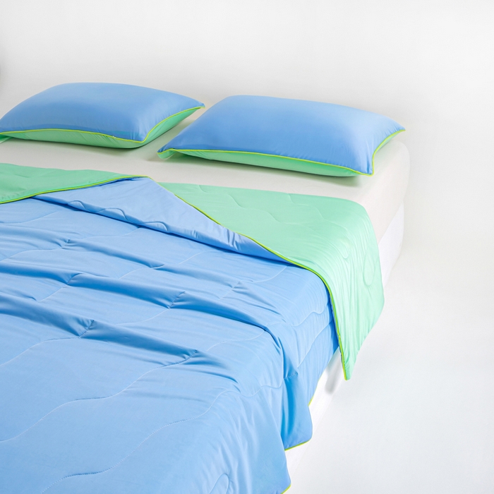 91家纺网 家纺一手货源 找家纺 咏绒家纺工厂店 2025新款（礼盒装）A类氨纶凉感丝西瓜大豆空调被夏被 蜜瓜绿