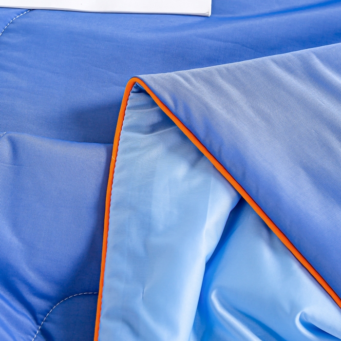 91家纺网 家纺一手货源 找家纺 咏绒家纺工厂店 2025新款（礼盒装）A类氨纶凉感丝西瓜大豆空调被夏被 天空蓝