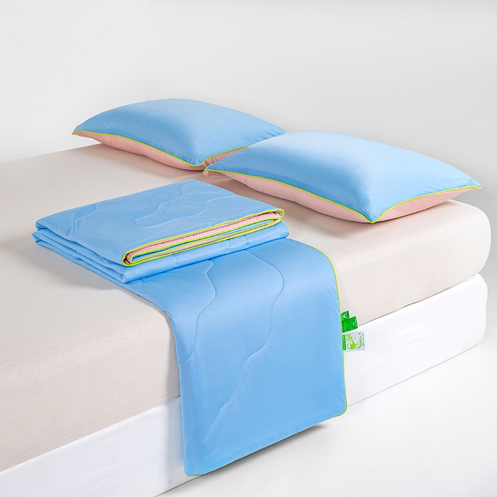 91家纺网 家纺一手货源 找家纺 咏绒家纺工厂店 2025新款（礼盒装）A类氨纶凉感丝西瓜大豆空调被夏被 西瓜粉