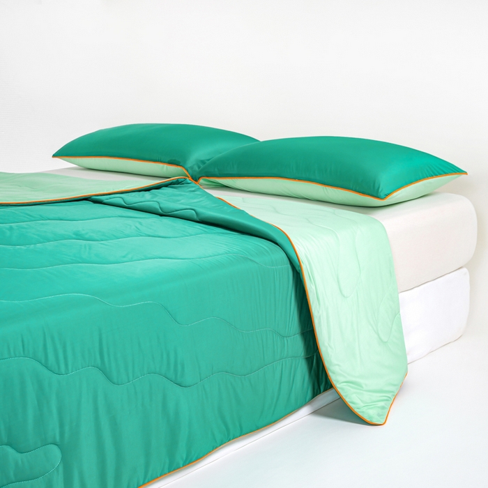 91家纺网 家纺一手货源 找家纺 咏绒家纺工厂店 2025新款（礼盒装）A类氨纶凉感丝西瓜大豆空调被夏被 西瓜绿