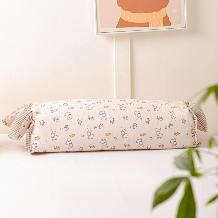 91家纺网 家纺一手货源 找家纺 （总）卓昌枕芯 2025新款全棉双层纱荞麦枕枕头枕芯卡通儿童学生成人护颈枕-田园兔