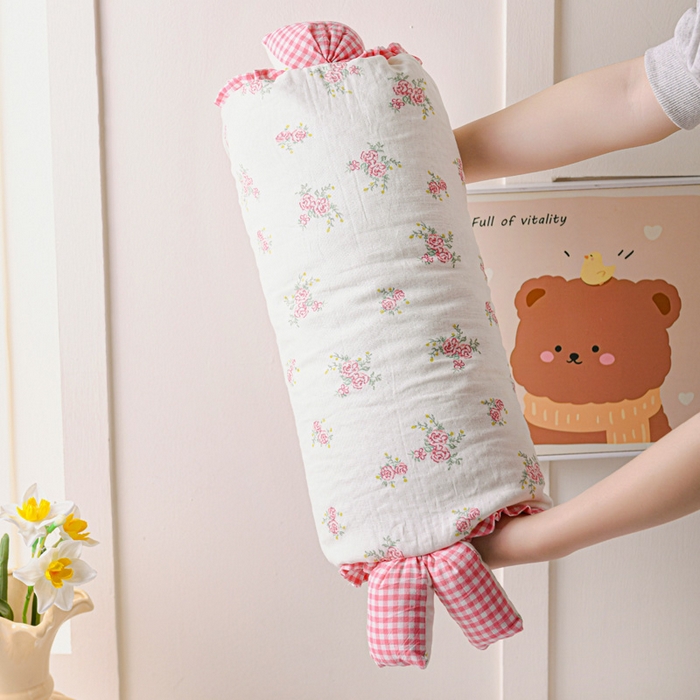 91家纺网 家纺一手货源 找家纺 卓昌枕芯 2025新款全棉双层纱荞麦枕枕头枕芯卡通儿童学生成人护颈枕-田园兔 田园兔-花漾 图片款/对