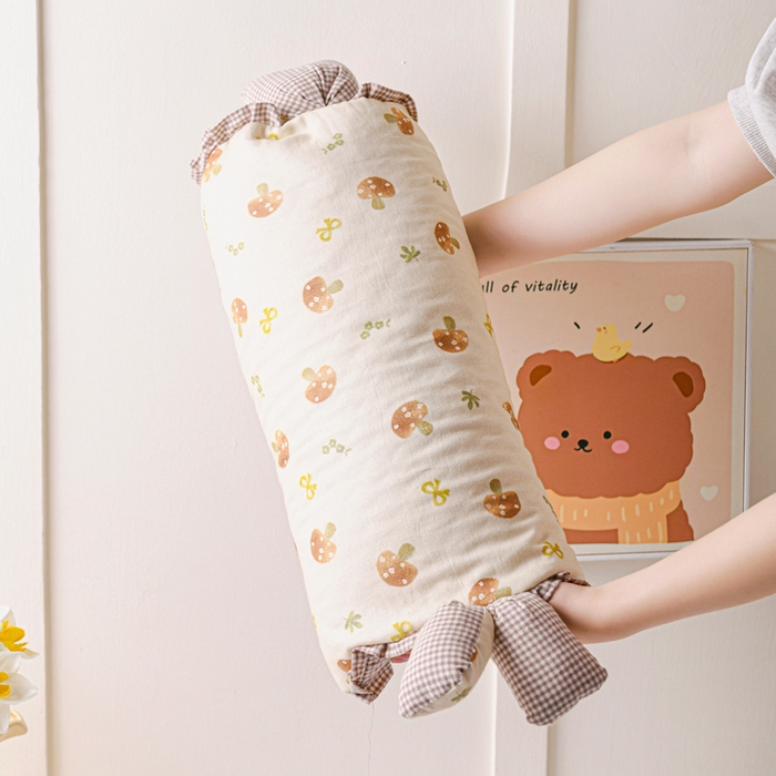 91家纺网 家纺一手货源 找家纺 卓昌枕芯 2025新款全棉双层纱荞麦枕枕头枕芯卡通儿童学生成人护颈枕-田园兔 田园兔-蘑菇林 图片款/只