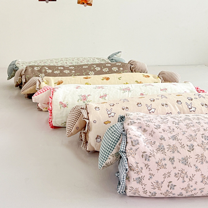 91家纺网 家纺一手货源 找家纺 卓昌枕芯 2025新款全棉双层纱荞麦枕枕头枕芯卡通儿童学生成人护颈枕-田园兔 组合图仅供展示