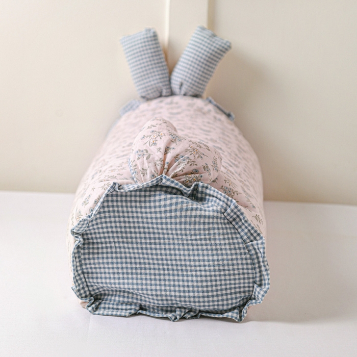 91家纺网 家纺一手货源 找家纺 卓昌枕芯 2025新款全棉双层纱荞麦枕枕头枕芯卡通儿童学生成人护颈枕-田园兔 田园兔-伊朵粉 图片款/只