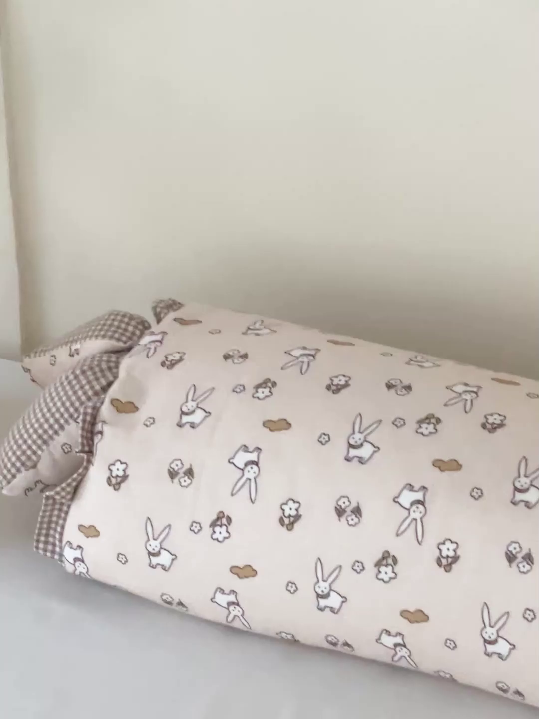 91家纺网 家纺一手货源 找家纺 卓昌枕芯 2025新款全棉双层纱荞麦枕枕头枕芯卡通儿童学生成人护颈枕-田园兔 田园兔-花朵兔 图片款/只